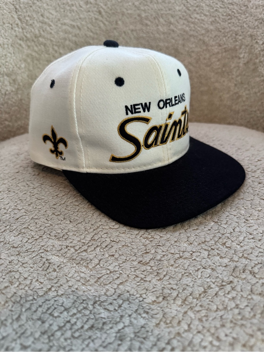 Vintage New Orleans Saints Sports Specialties Snapback Hat NFL Script